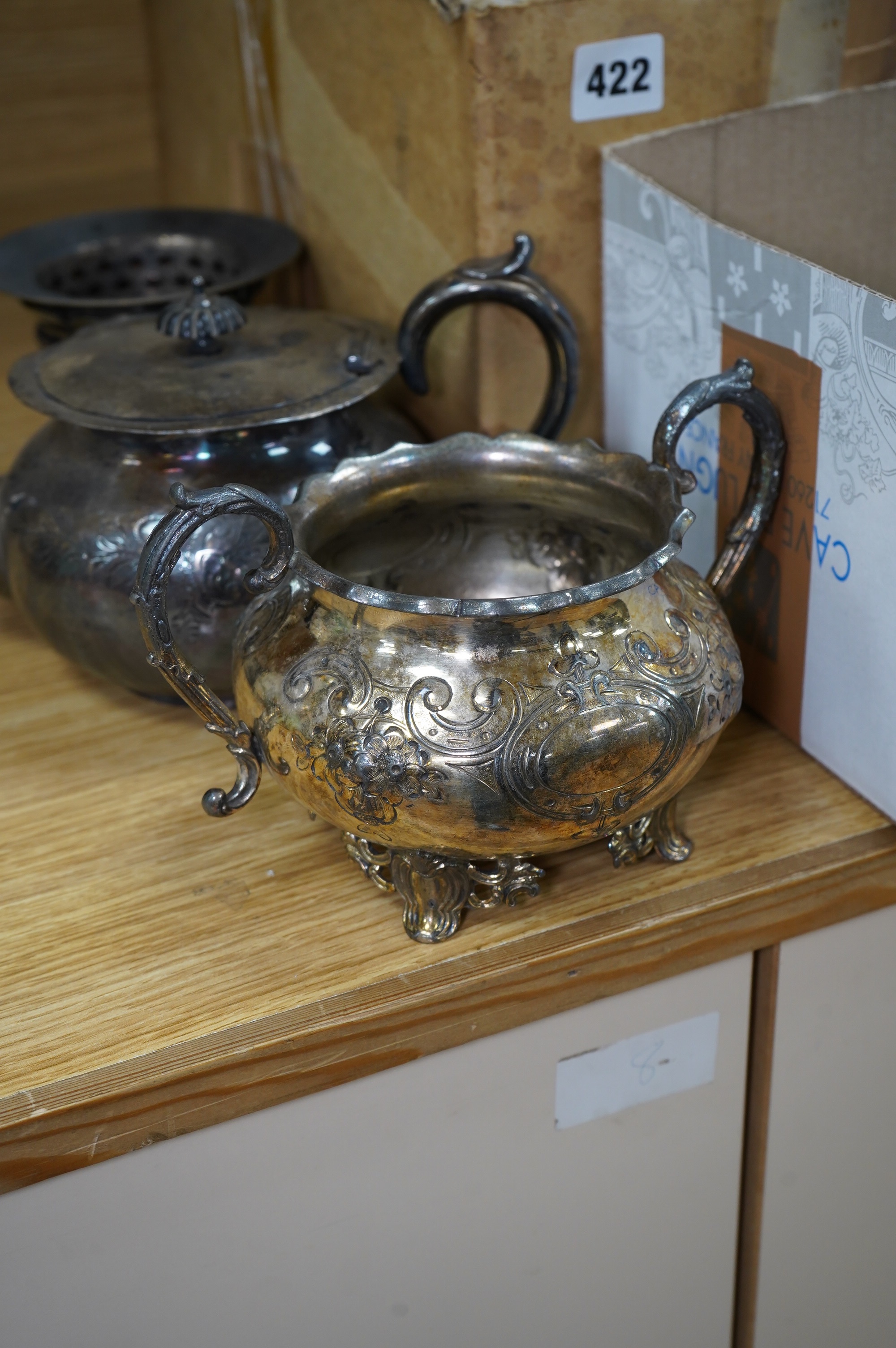 A small quantity of silver flatware, assorted plated cutlery, napkin rings and servers. Condition - varies, mostly fair